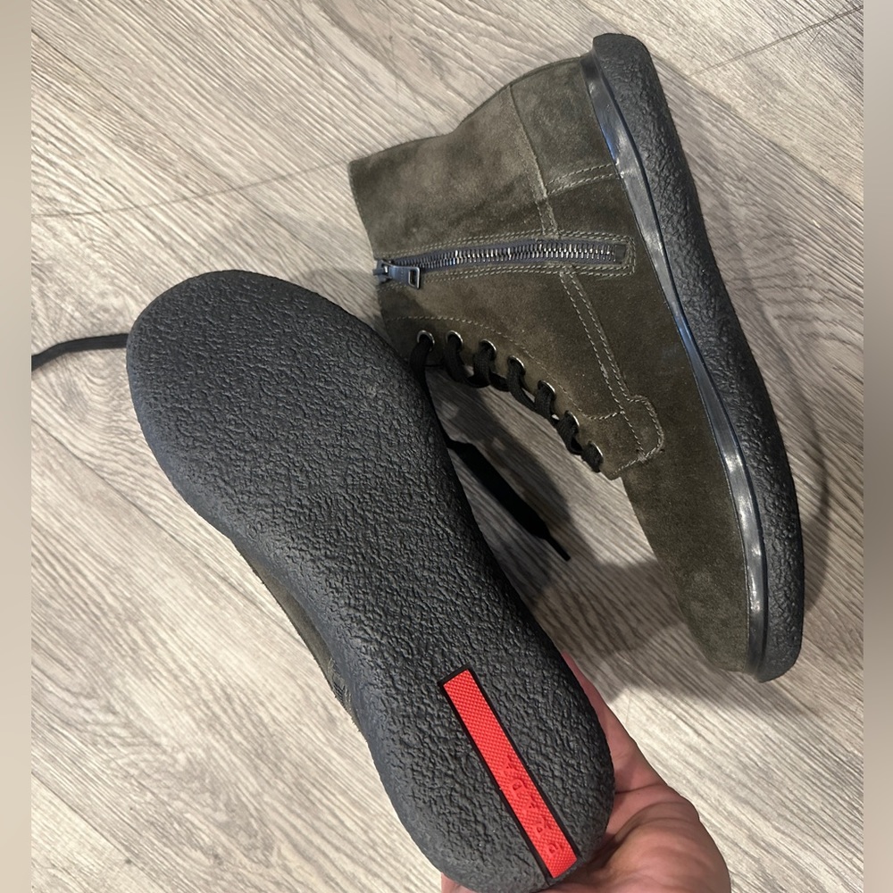 Unisex Prada grey boots size 6.5